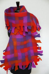 "Candyland" fine Italian merino wool wrap or throw